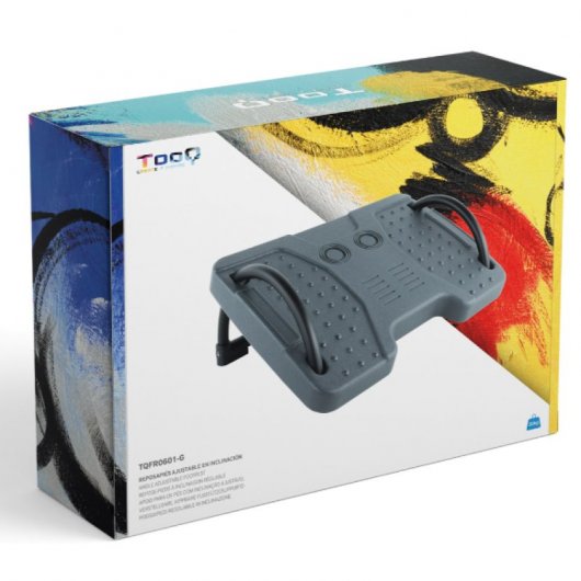 TooQ TQFR0601-G Apoio para Pés Inclinação Ajustável Cinzento