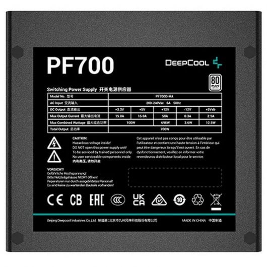DeepCool PF700 Fonte de Alimentação 700W 80 Plus