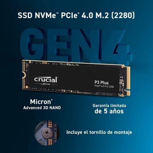 SSD Crucial P3 Plus da 2 TB M.2 3D NAND NVMe PCIe 4.0