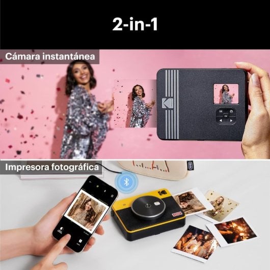 Kodak Mini Shot Retro 3 Câmara + Impressora Fotográfica Sublimação + 60 Fotos