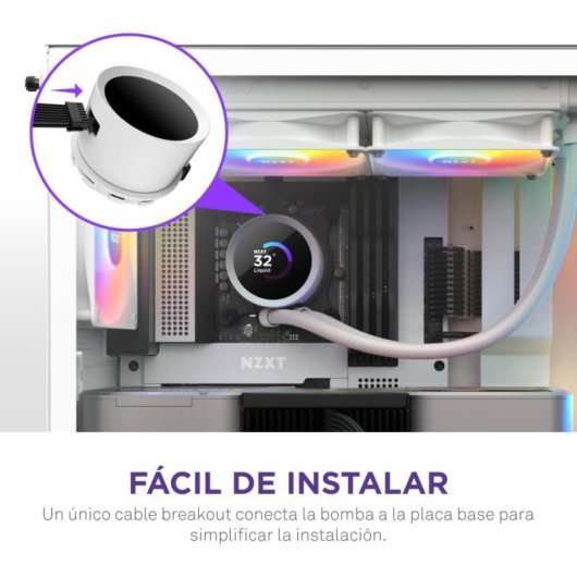 NZXT Kraken 240 RGB Kit de Refrigeración Líquida Blanco