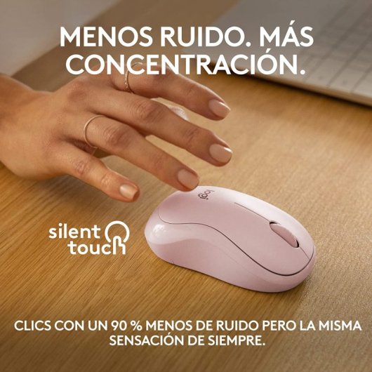 Mouse Bluetooth silenzioso Logitech M240 rosa