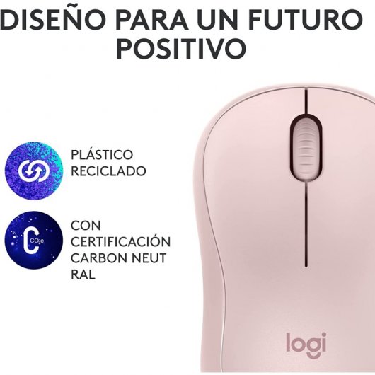 Mouse Bluetooth silenzioso Logitech M240 rosa