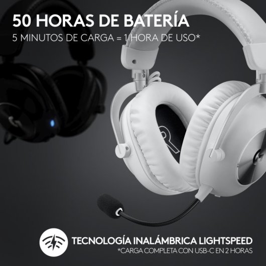 Casque de jeu Bluetooth sans fil Logitech G PRO X 2 LIGHTSPEED Blanc