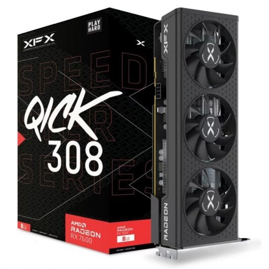 XFX SPEEDSTER QICK308 AMD Radeon RX 7600 Nero Gaming 8GB GDDR6