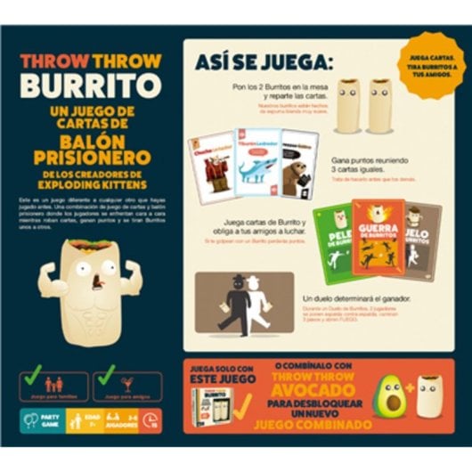 Jeu de société Asmodee Throw Throw Burrito cartes multicolore 2-6 joueurs
