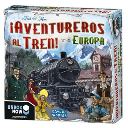 Jogo de tabuleiro Asmodee Aventureros al Tren Europa para 2-5 jogadores com IA de voz