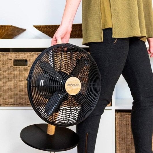 Ventilatore Cecotec EnergySilence 600 WoodDesk 40W Legno Oscillante 3 Velocità