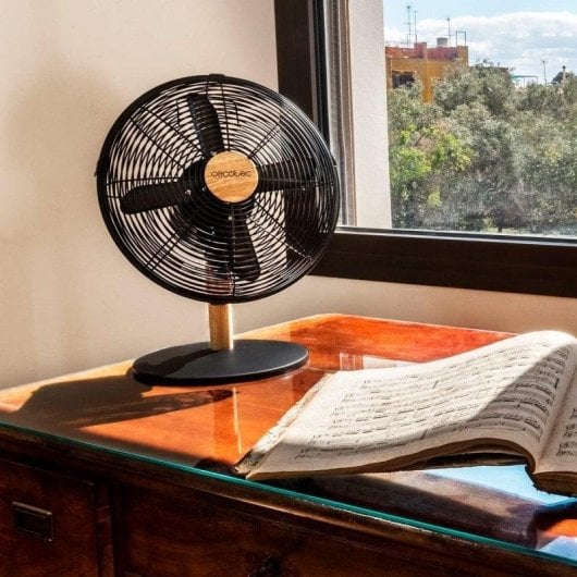 Ventilatore Cecotec EnergySilence 600 WoodDesk 40W Legno Oscillante 3 Velocità