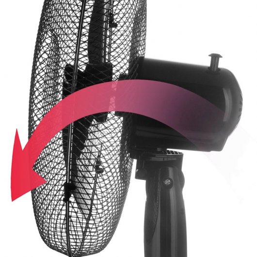 Briebe FN122397 Oszillierender Standventilator, 45 W, 40 cm, 3 Geschwindigkeiten, Schwarz