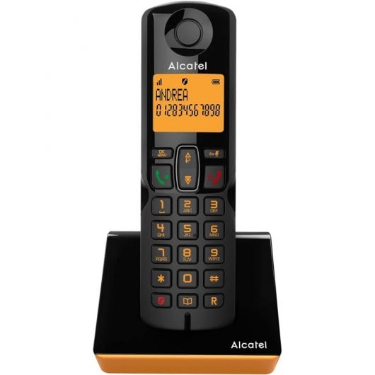 Alcatel S280 Ewe Duo Teléfonos Inalámbricos DECT Negro/Naranja