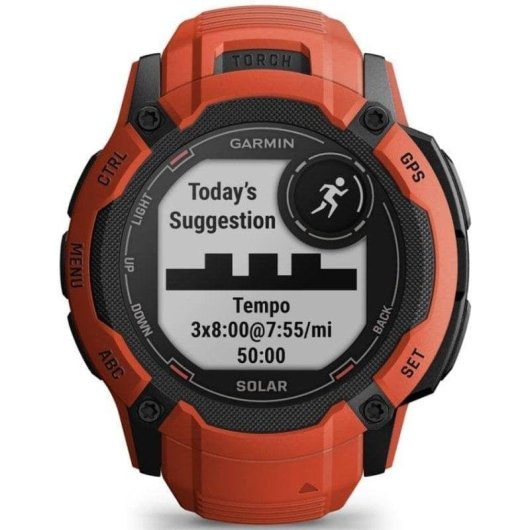 Garmin Instinct 2X Solar Bluetooth GPS NFC 50mm Rot Wasserdicht 10 ATM SpO2