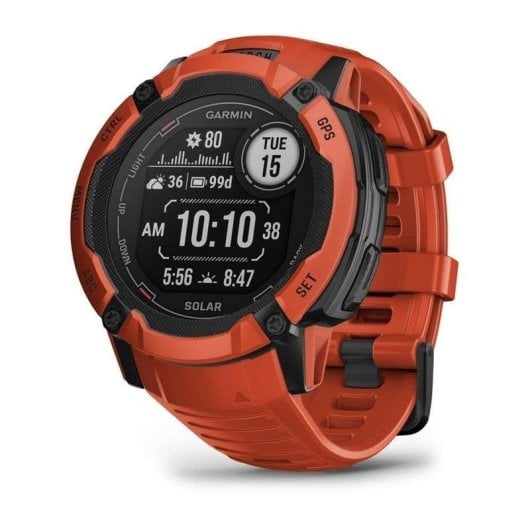 Garmin Instinct 2X Solar Bluetooth GPS NFC 50mm Rot Wasserdicht 10 ATM SpO2