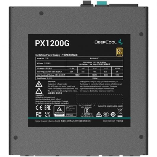 DeepCool PX1200G Fonte de Alimentação 1200W 80 Plus Gold Modular