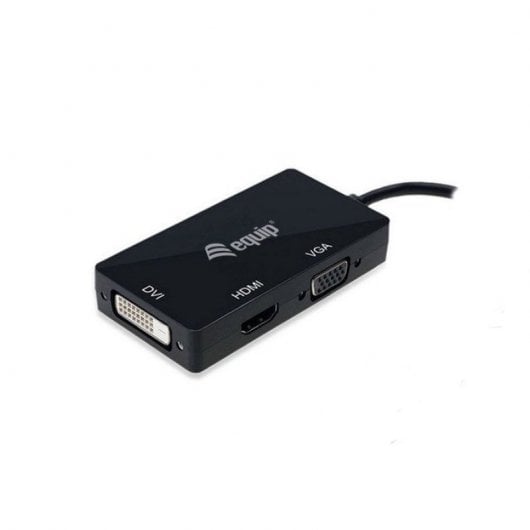 Equip Adaptateur DisplayPort vers VGA/HDMI/DVI 15 cm Noir