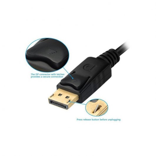 Equipaggia l'adattatore da DisplayPort a VGA/HDMI/DVI da 15 cm nero