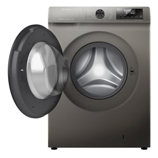 Hisense WFQP8014EVMT Lavadora Carga Frontal 8Kg A Acero Inoxidable