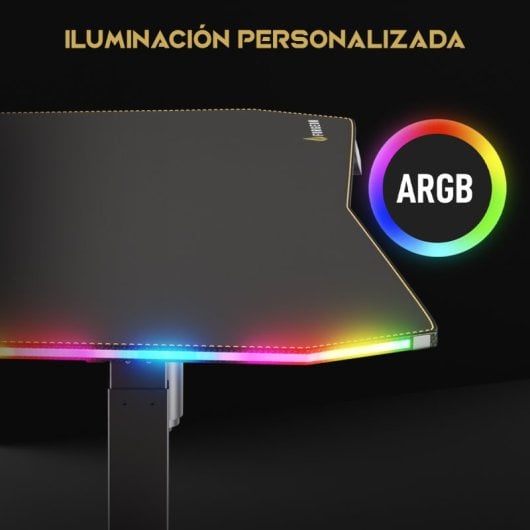 Forgeon Battleground Mesa Gaming Regulable en Altura con Motor 160x70cm RGB Negra