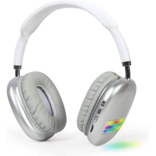 Gembird BHP-LED-02-W Casque stéréo Bluetooth avec effet de lumière LED blanche