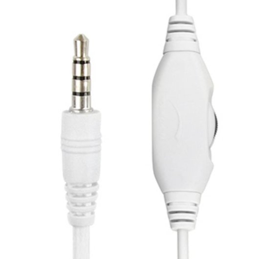 Auriculares Gembird MHS-03-WTRD con cable jack 3,5 mm, micrófono boom, para llamadas y música, rojo y blanco