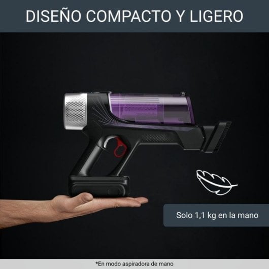 Rowenta X-Force Flex 9.60 Allergy Aspiradora Escoba/Mano sin Cable 18V Negra/Púrpura