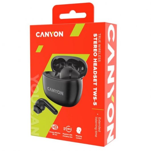 Canyon TWS-5 Kabellose Stereo-Kopfhörer Schwarz