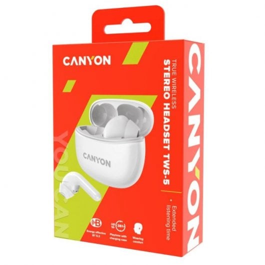 Canyon TWS-5 Weiße kabellose Stereo-Kopfhörer