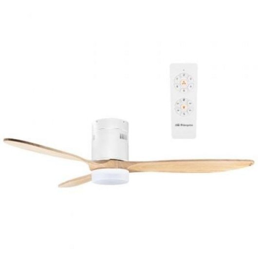 Orbegozo CP 114132 Ventilador de Techo con Luz y Mando a Distancia 40W Blanco/Madera