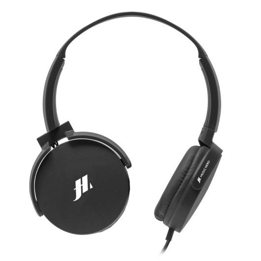 SBS MHEADPHONE Auscultadores com Copas Giratórias Pretos