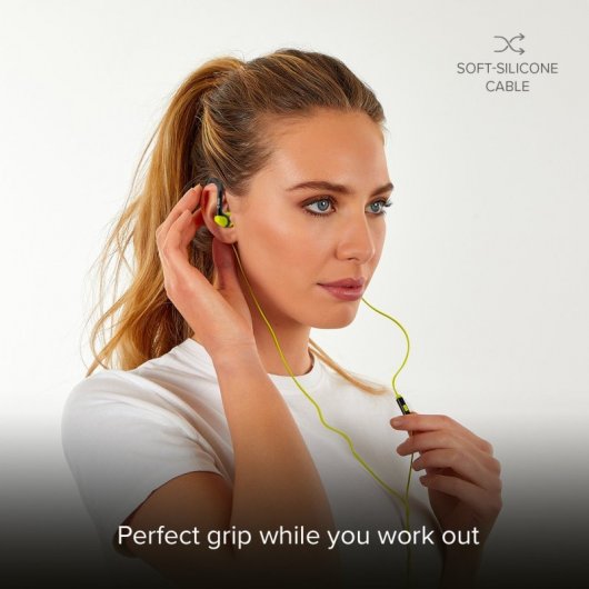 SBS Runway Sport Auriculares Deportivos Jack 3.5mm Negro/Amarillo