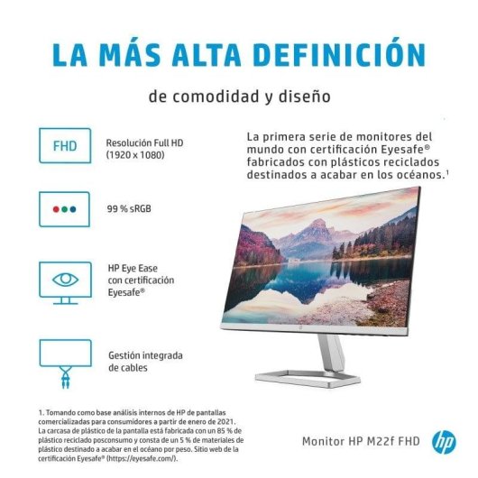Écran PC HP M22f 21.5" Full HD 75Hz IPS FreeSync 5ms
