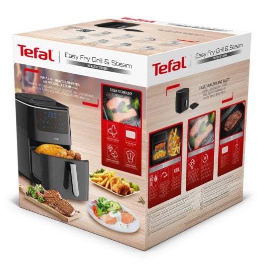 Friggitrice ad aria Tefal Easy Fry & Steam 6,2 L 1700 W Nera