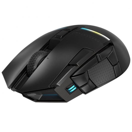 Souris de jeu sans fil Corsair Darkstar Wireless RGB MMO noire 26 000 DPI