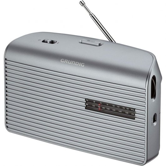 Radio Portátil Grundig Music 60 | AM/FM Analógica | Color Rojo/plata