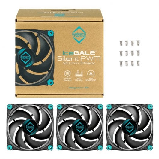Iceberg Thermal IceGALE Silent PWM 3er-Pack 120-mm-Lüfter