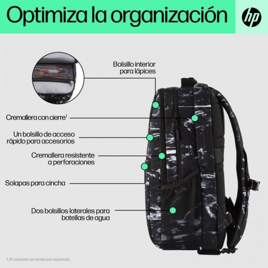 HP Campus XL Mochila Mármol para Portátil de 16"