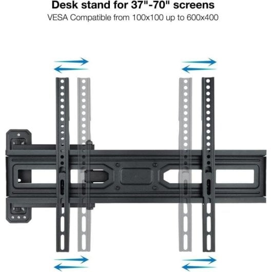 TooQ LP7863TN-B Supporto TV Parete Girevole/Inclinabile 37-70" VESA 100x100-600x400 Max 35Kg