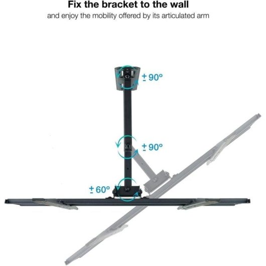 TooQ LP7863TN-B Supporto TV Parete Girevole/Inclinabile 37-70" VESA 100x100-600x400 Max 35Kg