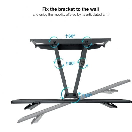 TooQ LP7866TN-B Soporte de Pared Giratorio/Inclinable para TV 37"- 80" VESA 600x400 Máx 40Kg