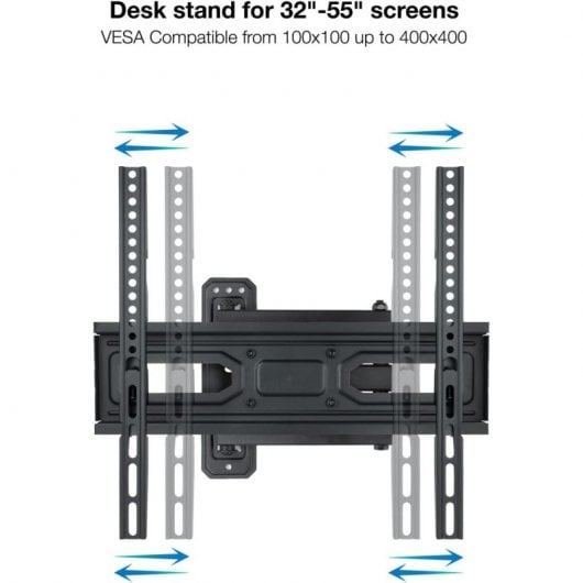 TooQ LP7843TN-B Supporto da Parete Girevole/Inclinabile per TV 32"- 55" VESA 400x400 Max 35 Kg