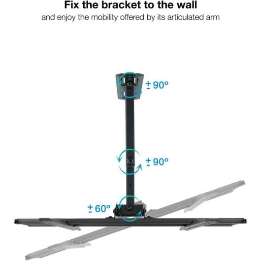 TooQ LP7843TN-B Supporto da Parete Girevole/Inclinabile per TV 32"- 55" VESA 400x400 Max 35 Kg