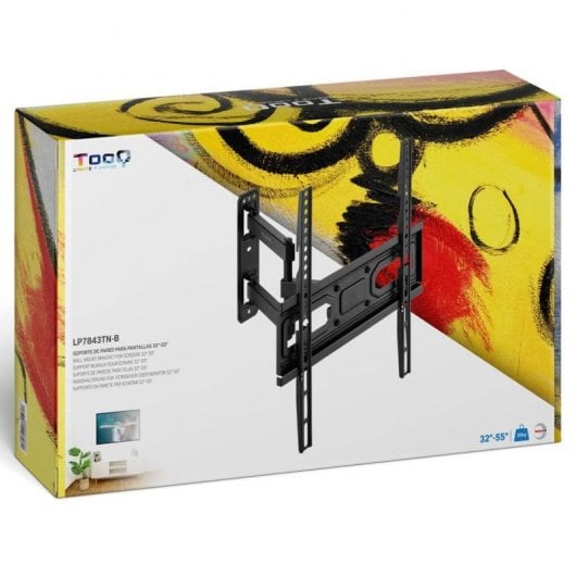 TooQ LP7843TN-B Supporto da Parete Girevole/Inclinabile per TV 32"- 55" VESA 400x400 Max 35 Kg