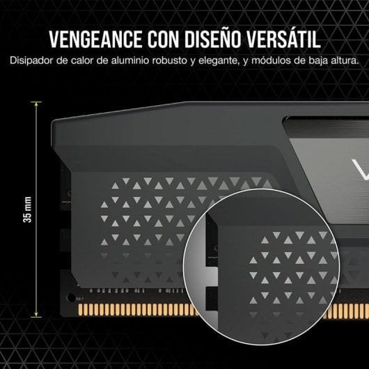 Corsair Vengeance DDR5 6000MHz 64GB 2x32GB CL40 Memoria Dual AMD EXPO e Intel XMP Preto
