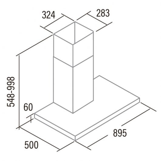 Cata ST-9000 X Dekorative Haube 90cm Edelstahl