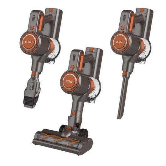 Aspirador sem Fio Solac Turbobat Digital Flex 200W 40min Filtro HEPA 1L Flexível