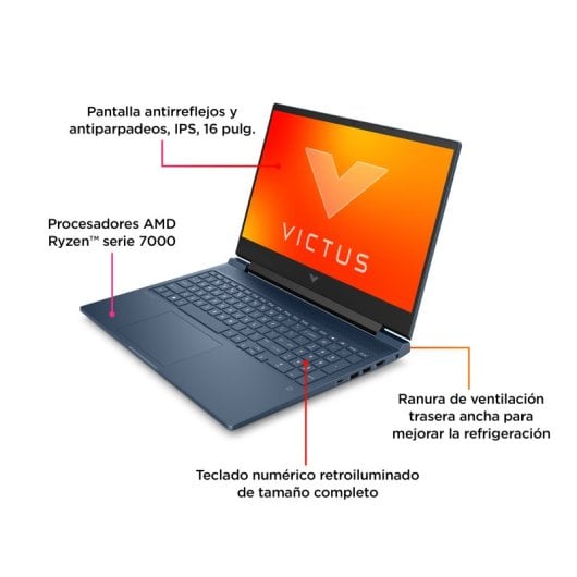 HP Victus 16-s0011ns AMD Ryzen 7 7840HS/32 Go/SSD 1 To/RTX 4060/16,1"