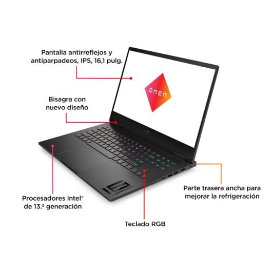 HP OMEN 16-wd0011ns Intel Core i7-13620H/32GB/1TB SSD/RTX 4060/16.1"