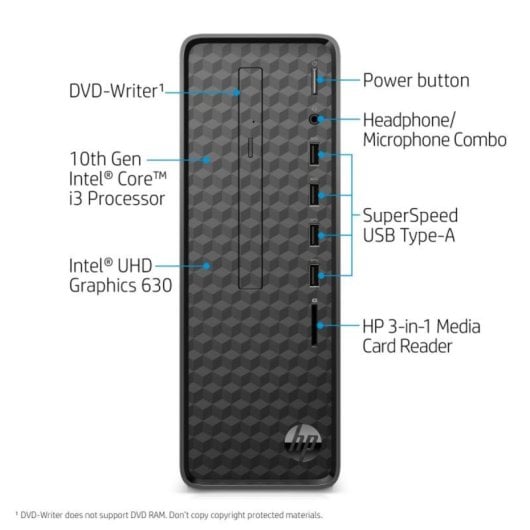 HP Slim Desktop S01-pF2044ns Intel Core i3-12100/8GB/256GB SSD