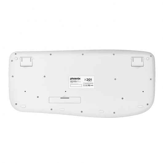 Phoenix K201 Teclado Inalámbrico Ergonómico Blanco