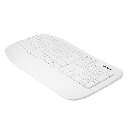 Tastiera wireless ergonomica bianca Phoenix K201